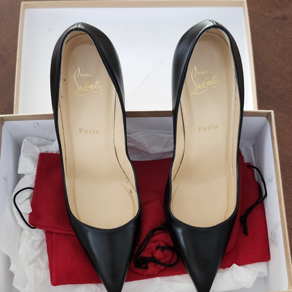 AUTHENTJC- Christian Louboutin Black Women's Shoes, Apostrophy Pump